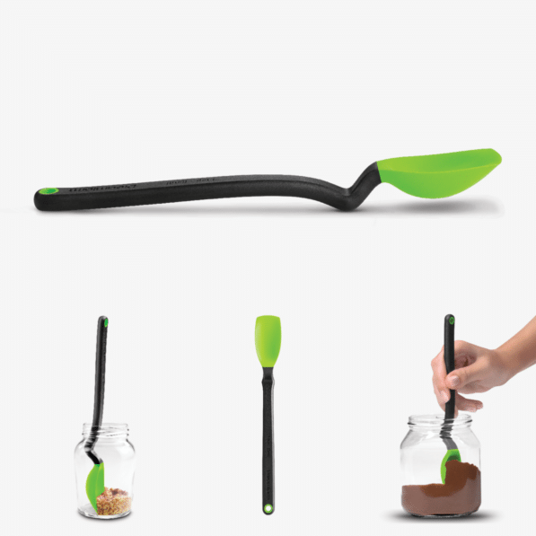 Mini Supoon is a silicone teaspoon that scrapes every little bit from your jars.