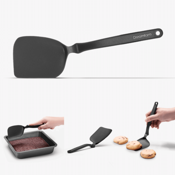 Mini Chopula is a flexible cookie turner that slices into the corners of brownie pans.