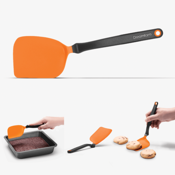 Mini Chopula is a flexible cookie turner that slices into the corners of brownie pans.